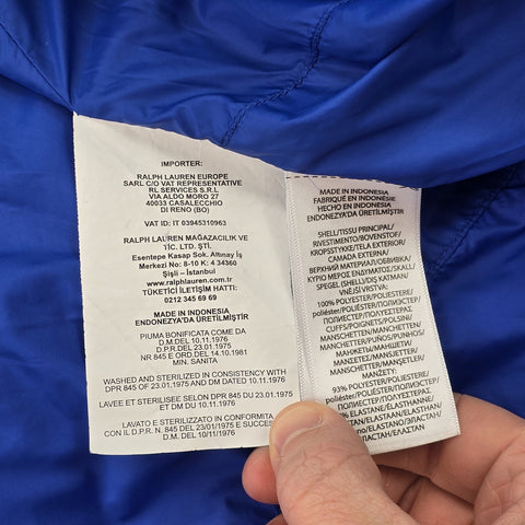 Polo Ralph Lauren Big Pony Tyrol Down Puffer Jacket Blue Men's XXL