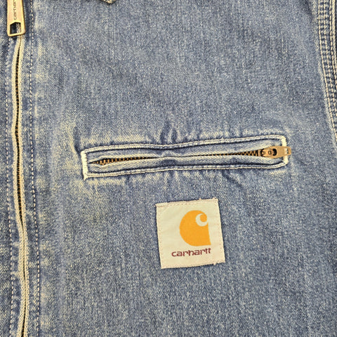 Carhartt WIP Detroit Denim Bomber Jacket Blue Men's Medium