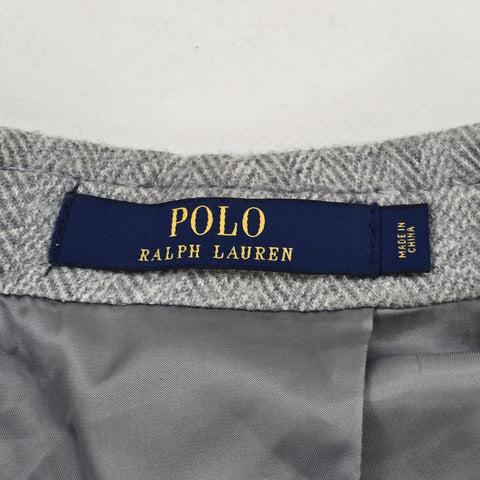 Polo Ralph Lauren Herringbone Single Breast Sport Coat Blazer Grey Men's Large