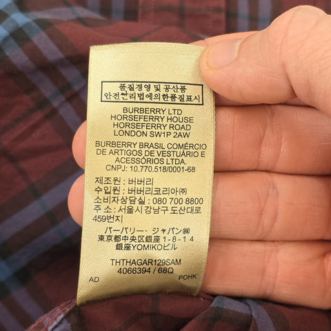 Burberry London Nova Check Long Sleeve Shirt Men's Medium