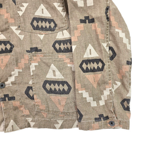 RRL Ralph Lauren Oakham Print Aztec Linen Chore Jacket Men's XXL