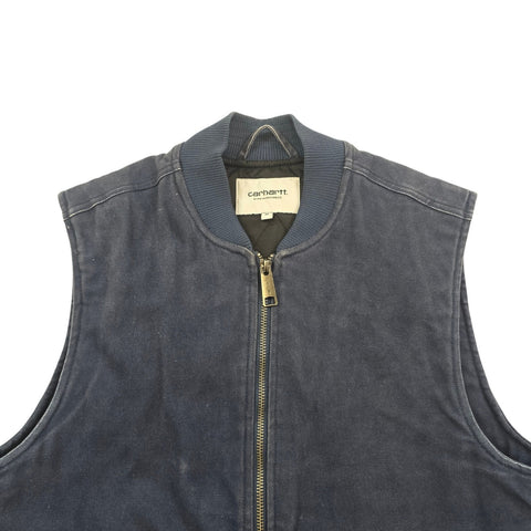 Carhartt WIP Quilt Lined Classic Vest Gilet Jacket Blue Men's Medium