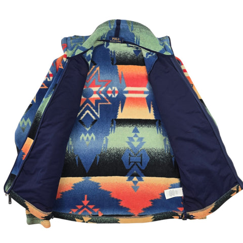 Polo Ralph Lauren Sportsmen Aztec Southwestern Fleece Jacket Men's Small