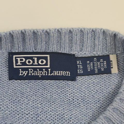 Polo Ralph Lauren Bear Knitted Jumper Blue Men's XL