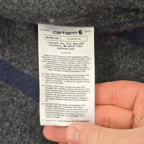 Carhartt Detroit Workwear Blanket Lined Jacket Black Men's XL