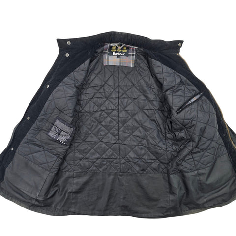 Barbour Corbridge Waxed Quilt Lined Jacket Grey Men's XL