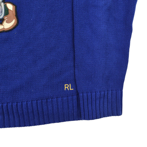 Polo Ralph Lauren Tiger Knitted Jumper Blue Men's Large