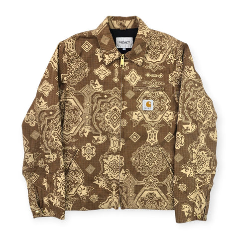 Carhartt WIP Detroit Bandana Pattern Jacket Brown Men's Small