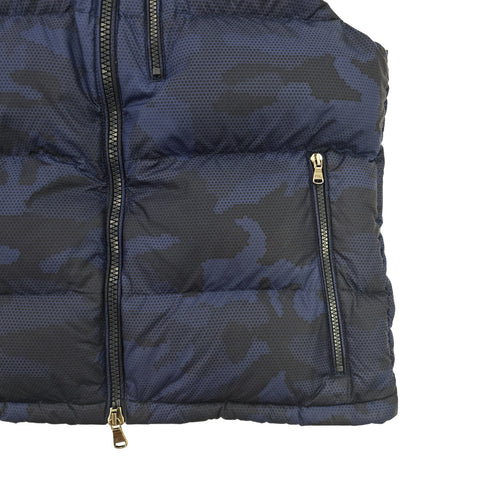 Polo Ralph Lauren Gorham Down Puffer Camo Gilet Jacket Blue Men's Small