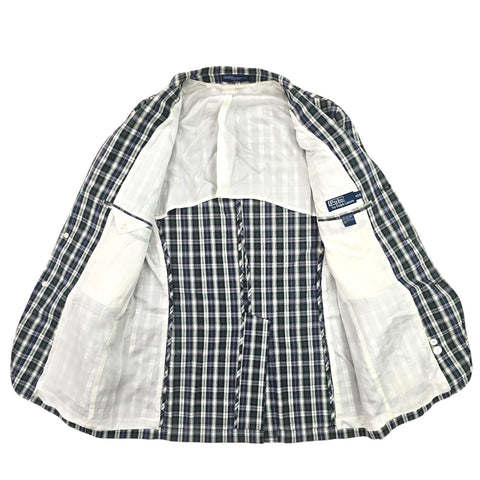 Polo Ralph Lauren Blazer Sportscoat Madras Blazer Jacket Men's 40R