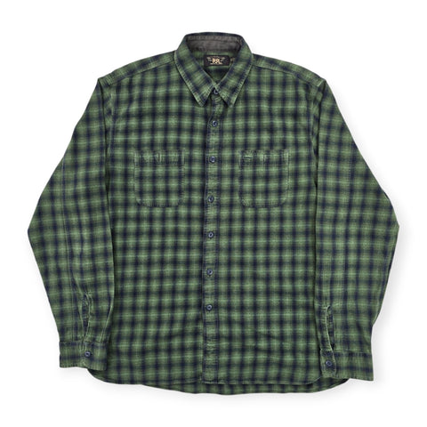 RRL Ralph Lauren Checkered Long Sleeve Shirt Men's XL