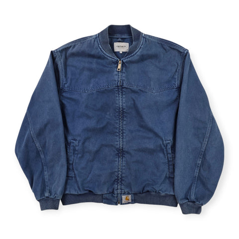 Carhartt WIP OG Santa Fe Dyed Bomber Jacket Blue Men's Large