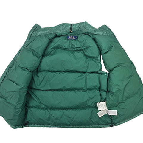 Polo Ralph Lauren Glossed Gorham Down Puffer Gilet Jacket Green Men's Large