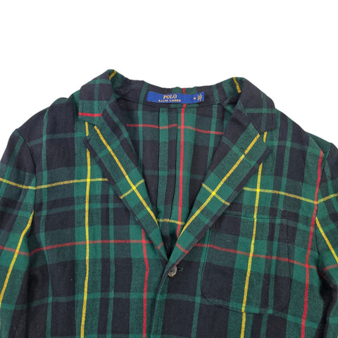 Polo Ralph Lauren Tartan Plaid Single Breast Blazer Jacket Men's Medium