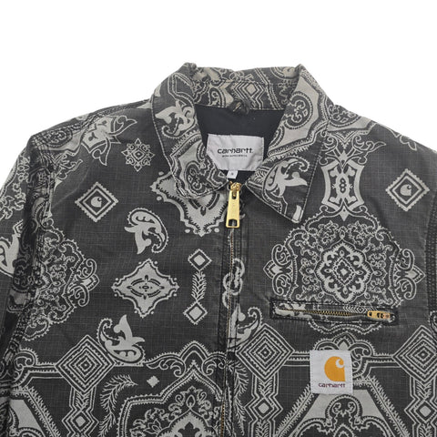 Carhartt WIP Detroit Bandana Pattern Jacket Brown Men's Small