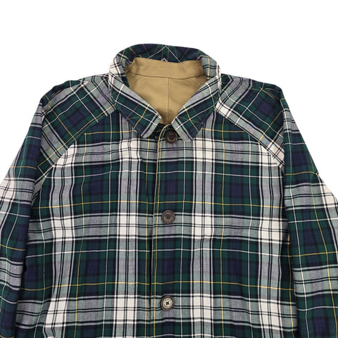 Polo Ralph Lauren Balmacaan Reversible Madras Trench Coat Men's XL