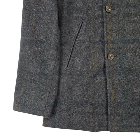 Fred Perry x Raf Simons Checkered Peacoat Grey Men's Medium