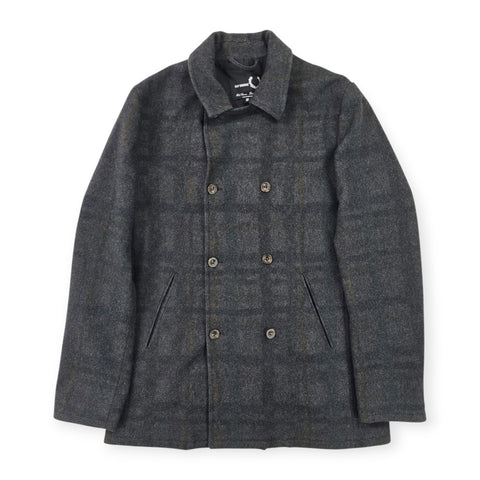 Fred Perry x Raf Simons Checkered Peacoat Grey Men's Medium