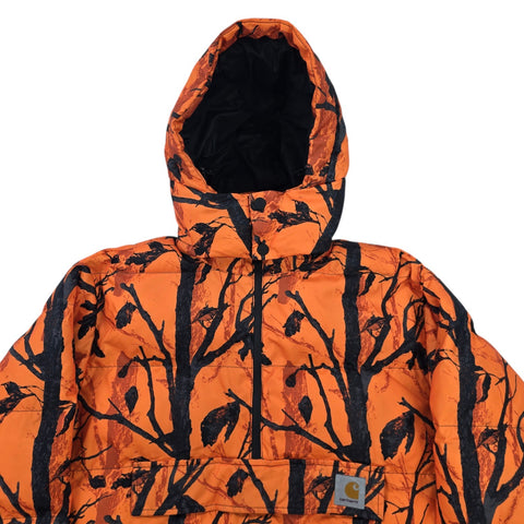 Carhartt WIP Jones Pullover 1/2 Zip Camouflage Puffer Jacket Men's Medium