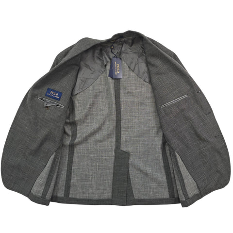 Polo Ralph Lauren Textured Single Breast Blazer Jacket Grey Men's Size 46R