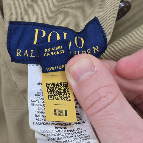 Polo Ralph Lauren Balmacaan Reversible Madras Trench Coat Men's XL