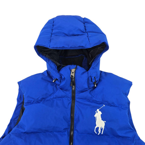 Polo Ralph Lauren Big Pony Tyrol Down Puffer Gilet Jacket Blue Men's XXL