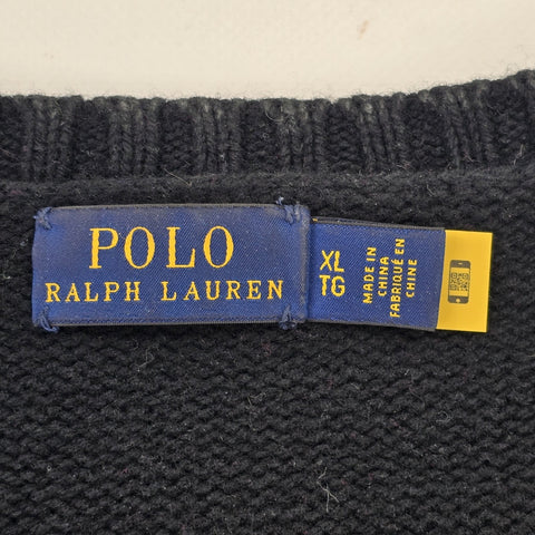 Polo Ralph Lauren Bear Knitted Jumper Black Women's XL