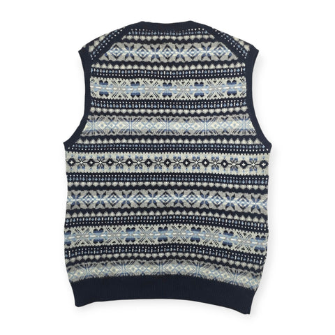 Polo Ralph Lauren Fair Isle Knit Vest Jumper Grey Men's XXL