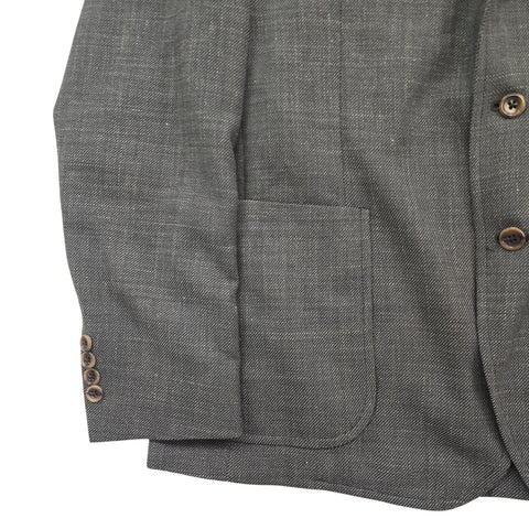 Polo Ralph Lauren Textured Single Breast Blazer Jacket Grey Men's Size 46R