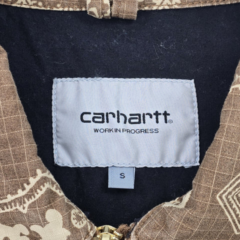 Carhartt WIP Detroit Bandana Pattern Jacket Brown Men's Small