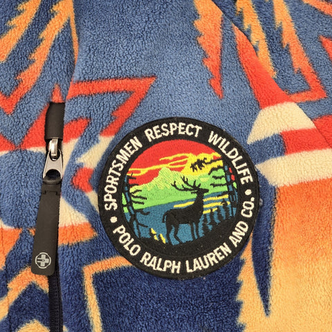Polo Ralph Lauren Sportsmen Aztec Southwestern Fleece Jacket Men's Small