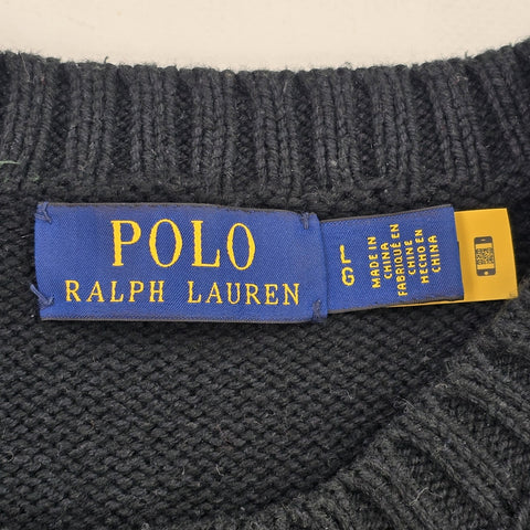 Polo Ralph Lauren Bear Knitted Jumper Black Men's Large