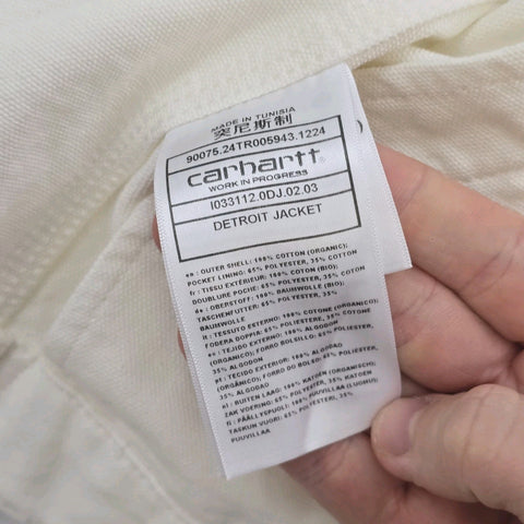 Carhartt WIP Detroit Bomber Jacket White Men's Small