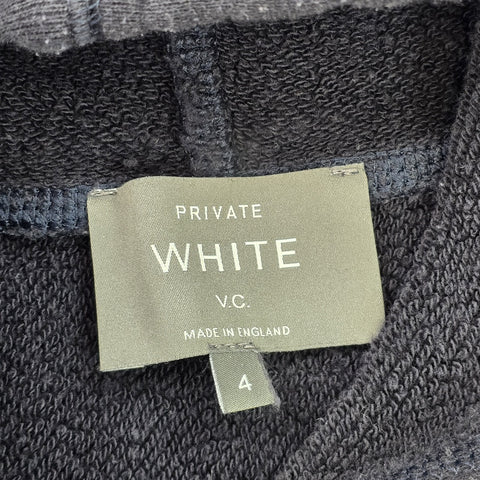 Private White V.C. Spellout Embroidered Hoodie Blue Men's Size 4 Medium