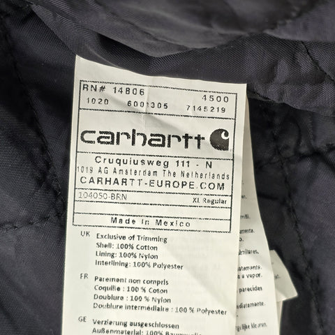 Carhartt Active Y2K Workwear Quilt Lined Jacket Brown Men's XL