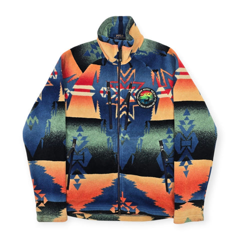 Polo Ralph Lauren Sportsmen Aztec Southwestern Fleece Jacket Men's Small