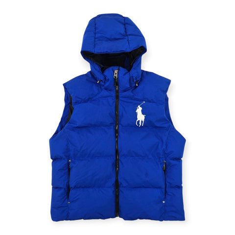 Polo Ralph Lauren Big Pony Tyrol Down Puffer Gilet Jacket Blue Men's XXL