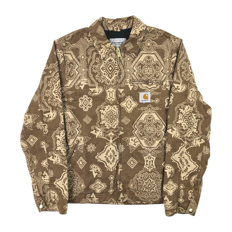 Carhartt WIP Detroit Bandana Pattern Jacket Brown Men's Small