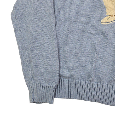 Polo Ralph Lauren Bear Knitted Jumper Blue Men's XL