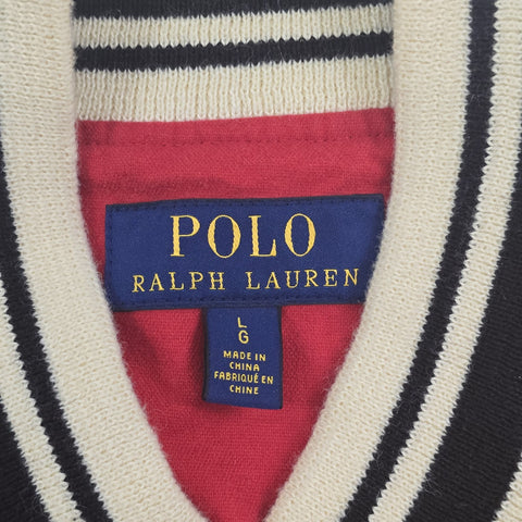 Polo Ralph Lauren Tiger Spellout Satin Varisty Jacket Red Men's Large