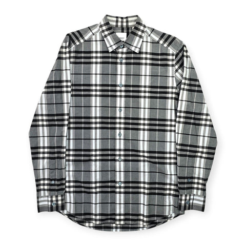 Burberry Nova Check Pattern Long Sleeve Shirt Men's Small