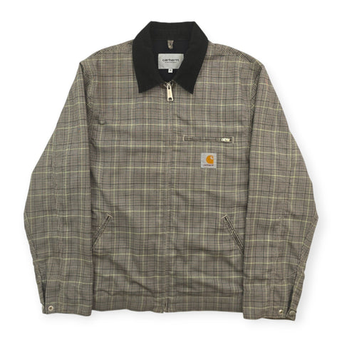 Carhartt WIP Detroit Bomber Checkered Jacket Grey Men's Medium