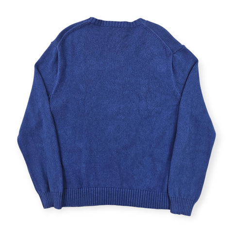 Polo Ralph Lauren Bear Knitted Jumper Blue Men's Large
