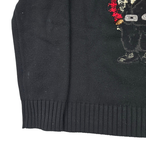 Polo Ralph Lauren Bear Knitted Jumper Black Women's XL