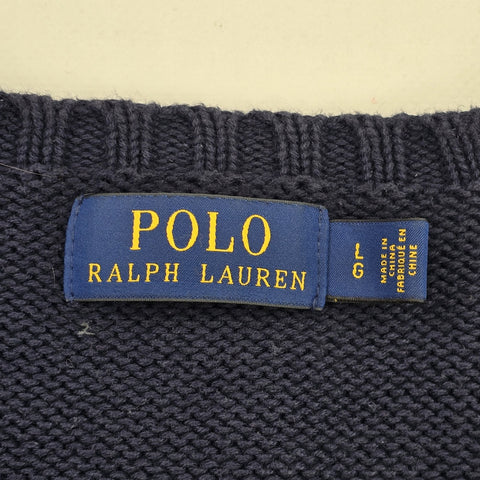 Polo Ralph Lauren USA Flag Knitted Jumper Blue Men's Large