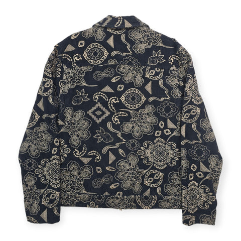 Wax London Park Floral Embroidered Corduroy Harrington Jacket Men's Small