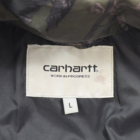 Carhartt WIP Jones Pullover 1/2 Zip Camouflage Puffer Jacket Men's Large