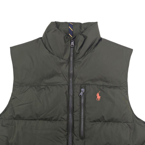 Polo Ralph Lauren Gorham Down Puffer Gilet Jacket Green Men's Small