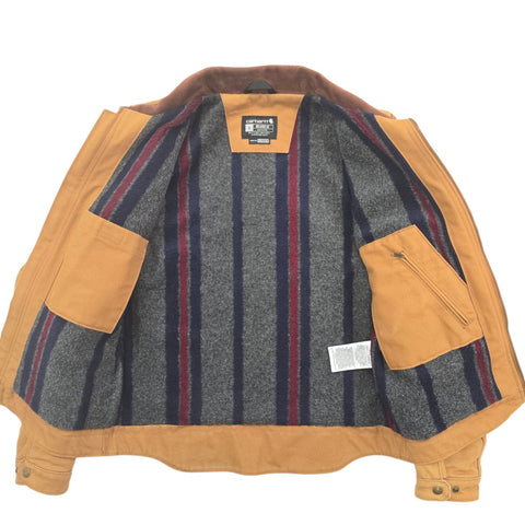 Carhartt Detroit Workwear Blanket Lined Jacket Brown Men's Small