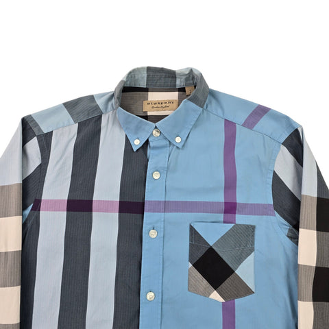 Burberry London Nova Check Long Sleeve Shirt Men's Small
